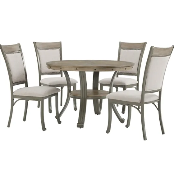 Wood And Upholstered Chairs 5-Pc. Dining Set-Kirkland's Home New