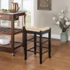 Wood And Woven Rush Counter Stool-Kirkland's Home Clearance