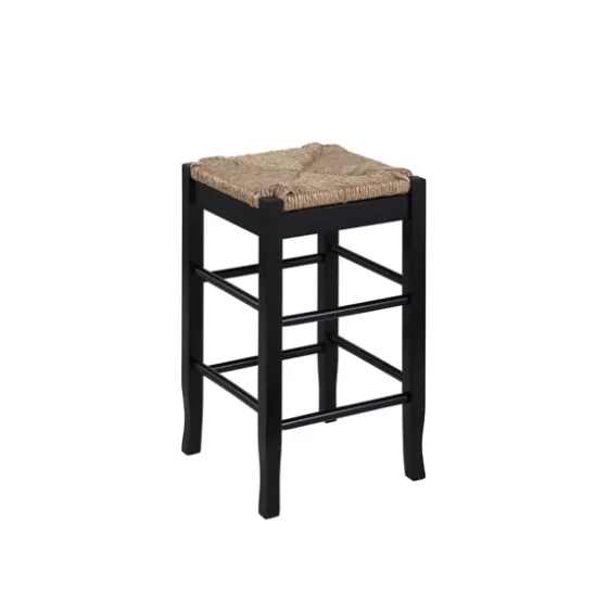Wood And Woven Rush Counter Stool-Kirkland's Home Clearance