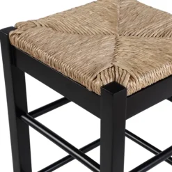 Wood And Woven Rush Counter Stool-Kirkland's Home Clearance