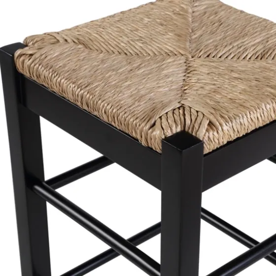 Wood And Woven Rush Counter Stool-Kirkland's Home Clearance