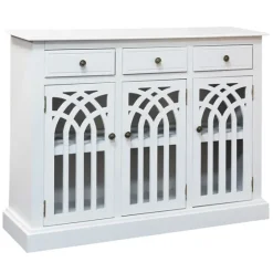 Wood Arches 3-Door Cabinet-Kirkland's Home Clearance