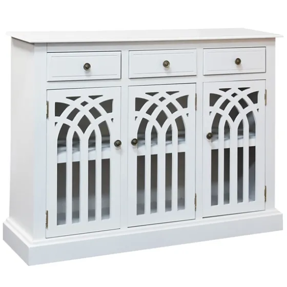 Wood Arches 3-Door Cabinet-Kirkland's Home Clearance