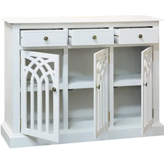 Wood Arches 3-Door Cabinet-Kirkland's Home Clearance