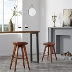 Wood Backless Swivel Counter Stool-Kirkland's Home Best