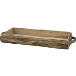 Wood Bark Serving Tray With Metal Handles-Kirkland's Home Best