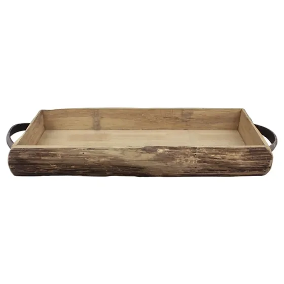Wood Bark Serving Tray With Metal Handles-Kirkland's Home Best