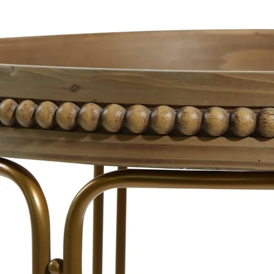 Wood Beaded Nesting Side Tables, Set Of 2-Kirkland's Home Hot