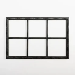 Wood Beaded 6-Pane Window Wall Plaque-Kirkland's Home Fashion