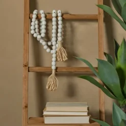 Wood Beaded Tassel Garland-Kirkland's Home Clearance