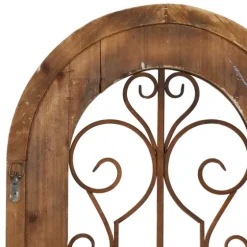 Wood Black Metal Scrollwork Wall Plaque-Kirkland's Home Discount