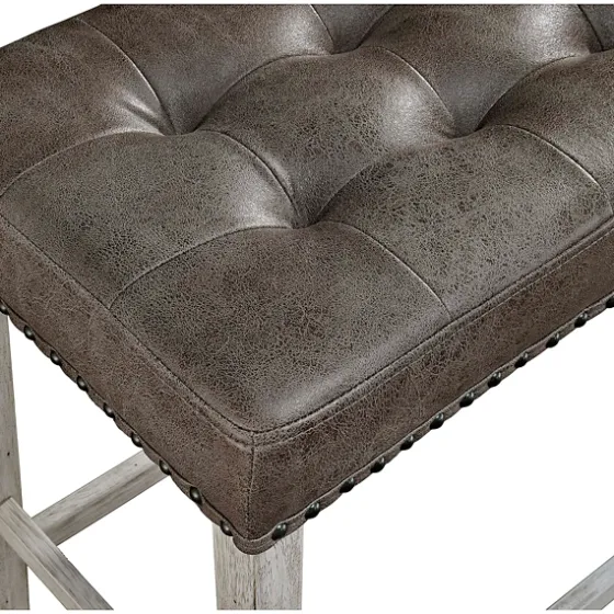 Wood Button Tufted Upholstered Dining Bench-Kirkland's Home Hot