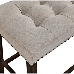 Wood Button Tufted Upholstered Dining Bench-Kirkland's Home Store
