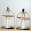 Wood Caged Metal Band 2-Pc. Decorative Lantern Set-Kirkland's Home Online