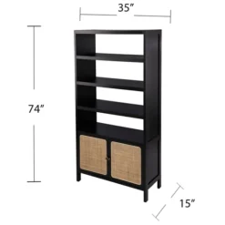Wood Cane Doors Bookshelf-Kirkland's Home Cheap