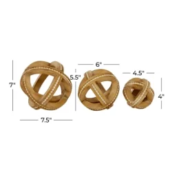 Wood Carved Bead Orbs, Set Of 3-Kirkland's Home Best Sale