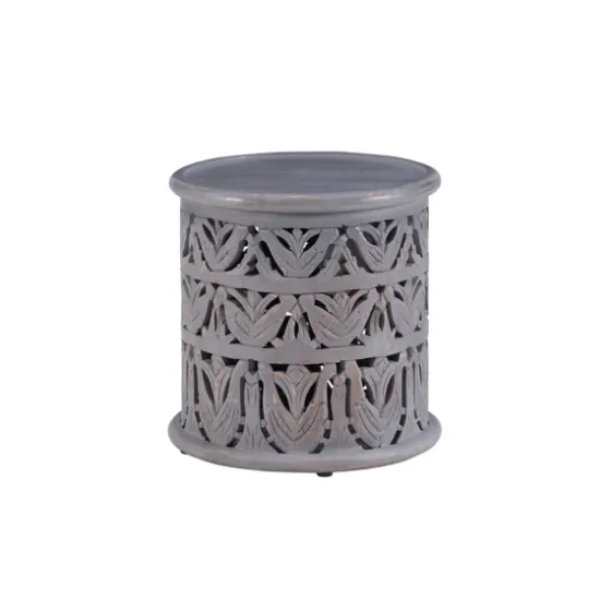 Wood Carved Detail Accent Table-Kirkland's Home Shop