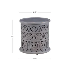 Wood Carved Detail Accent Table-Kirkland's Home Shop