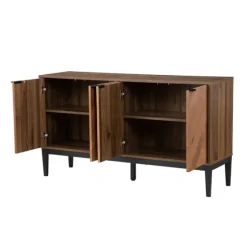 Wood Chevron 4-Door Sideboard-Kirkland's Home Cheap