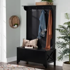 Wood Classic Farmhouse Hall Tree-Kirkland's Home Online