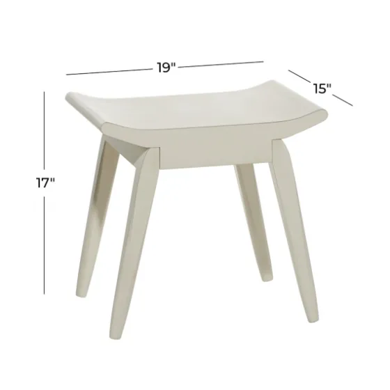 Wood Curved Seat Stool-Kirkland's Home Flash Sale