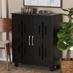 Wood Cut-Out Shoe Storage Cabinet-Kirkland's Home Outlet