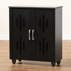 Wood Cut-Out Shoe Storage Cabinet-Kirkland's Home Outlet