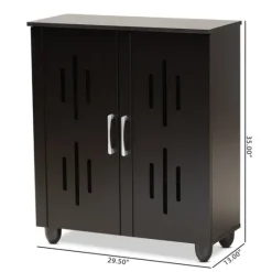 Wood Cut-Out Shoe Storage Cabinet-Kirkland's Home Outlet