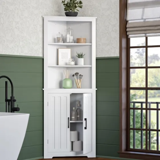 Wood 2-Door Corner Storage Cabinet-Kirkland's Home New