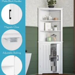 Wood 2-Door Corner Storage Cabinet-Kirkland's Home New
