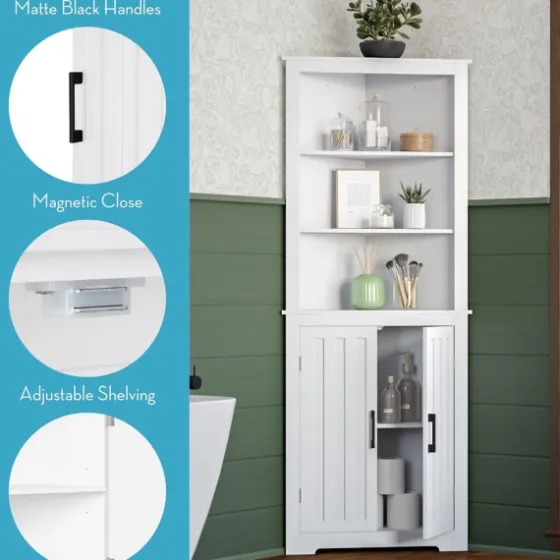 Wood 2-Door Corner Storage Cabinet-Kirkland's Home New