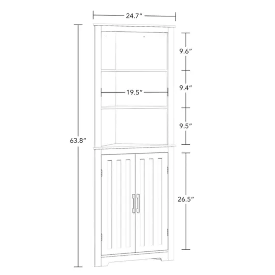 Wood 2-Door Corner Storage Cabinet-Kirkland's Home New