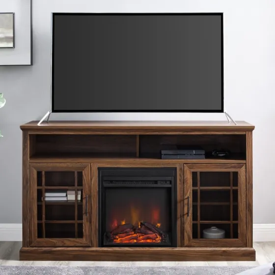 Wood 2-Door Led Fireplace Cabinet-Kirkland's Home Best