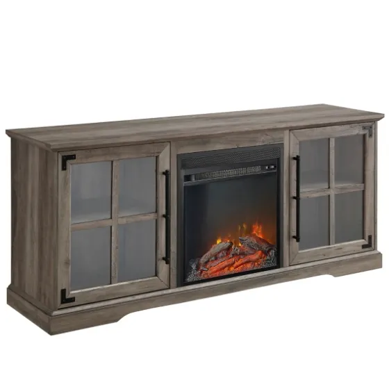 Wood 2-Door Led Fireplace Cabinet-Kirkland's Home Cheap