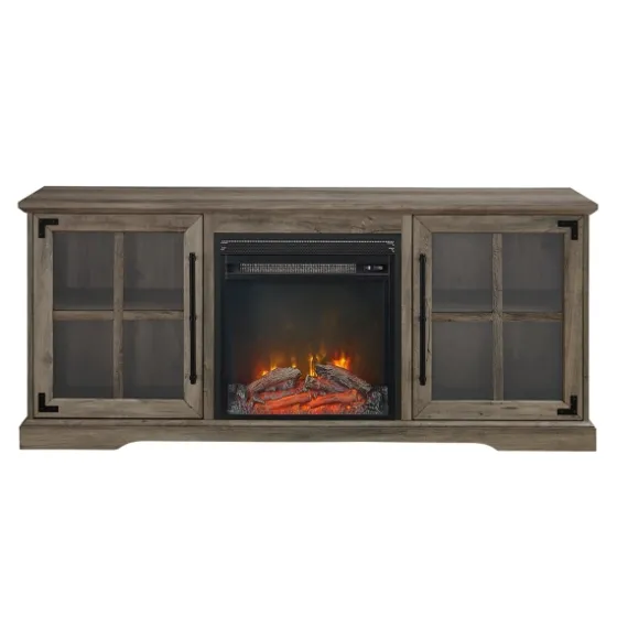 Wood 2-Door Led Fireplace Cabinet-Kirkland's Home Cheap