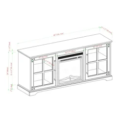 Wood 2-Door Led Fireplace Cabinet-Kirkland's Home Cheap