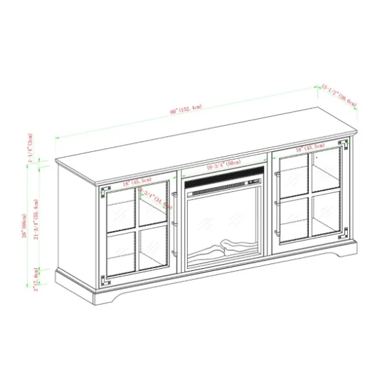 Wood 2-Door Led Fireplace Cabinet-Kirkland's Home Cheap