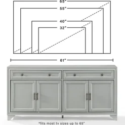 Wood 4-Door Sideboard Cabinet-Kirkland's Home Best Sale