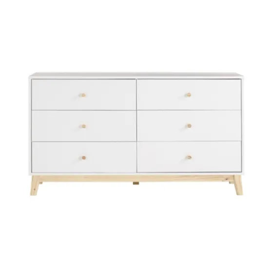 Wood 6-Drawer Footed Dresser-Kirkland's Home Outlet