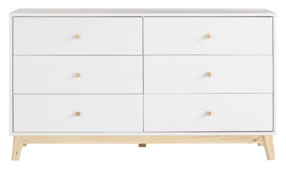 Wood 6-Drawer Footed Dresser-Kirkland's Home Outlet