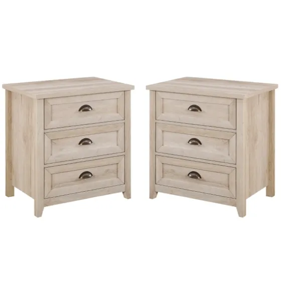 Wood 3-Drawer Nightstands, Set Of 2-Kirkland's Home Best