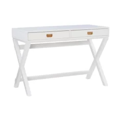 Wood 2-Drawer X-Frame Desk-Kirkland's Home Cheap