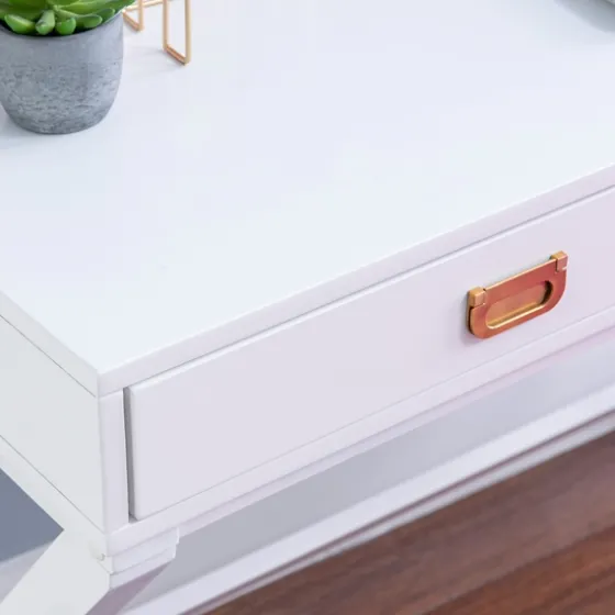 Wood 2-Drawer X-Frame Desk-Kirkland's Home Cheap