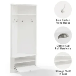 Wood Drop Door Corner Hall Tree-Kirkland's Home Shop