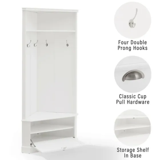 Wood Drop Door Corner Hall Tree-Kirkland's Home Shop