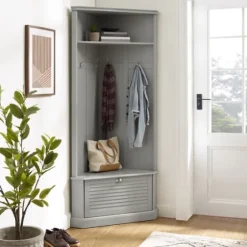 Wood Drop Door Corner Hall Tree-Kirkland's Home Discount
