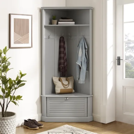 Wood Drop Door Corner Hall Tree-Kirkland's Home Discount
