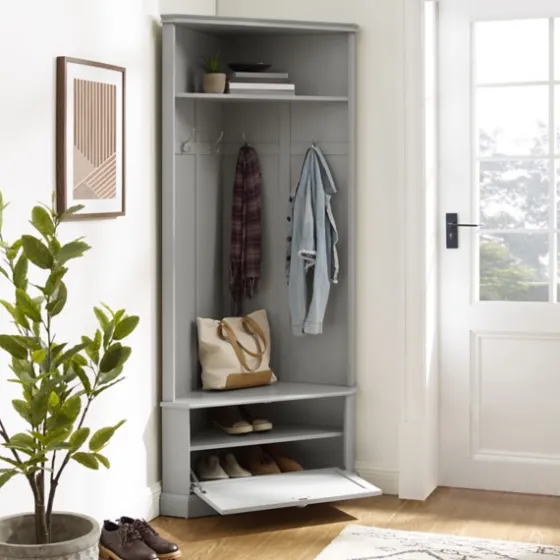 Wood Drop Door Corner Hall Tree-Kirkland's Home Discount