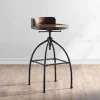 Wood Edgar Industrial Adjustable Stool-Kirkland's Home Sale
