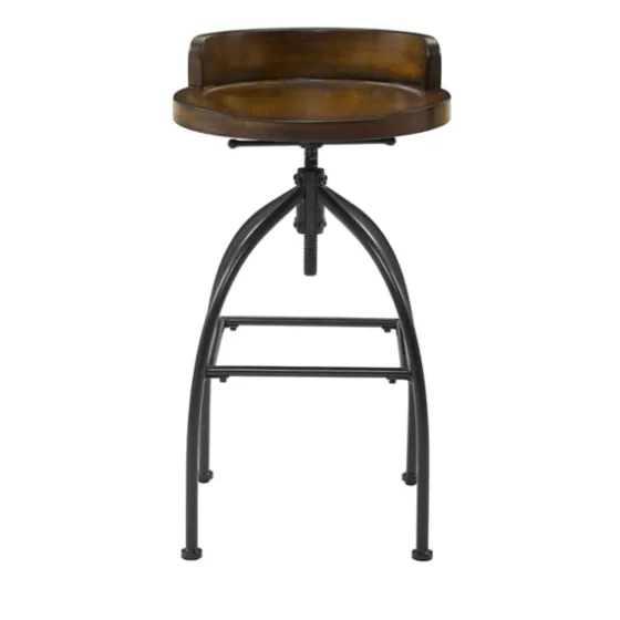 Wood Edgar Industrial Adjustable Stool-Kirkland's Home Sale